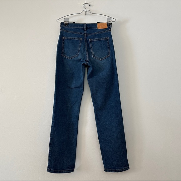 Everlane High Rise Slim Straight Ankle Button Fly Jeans - Picture 6 of 11